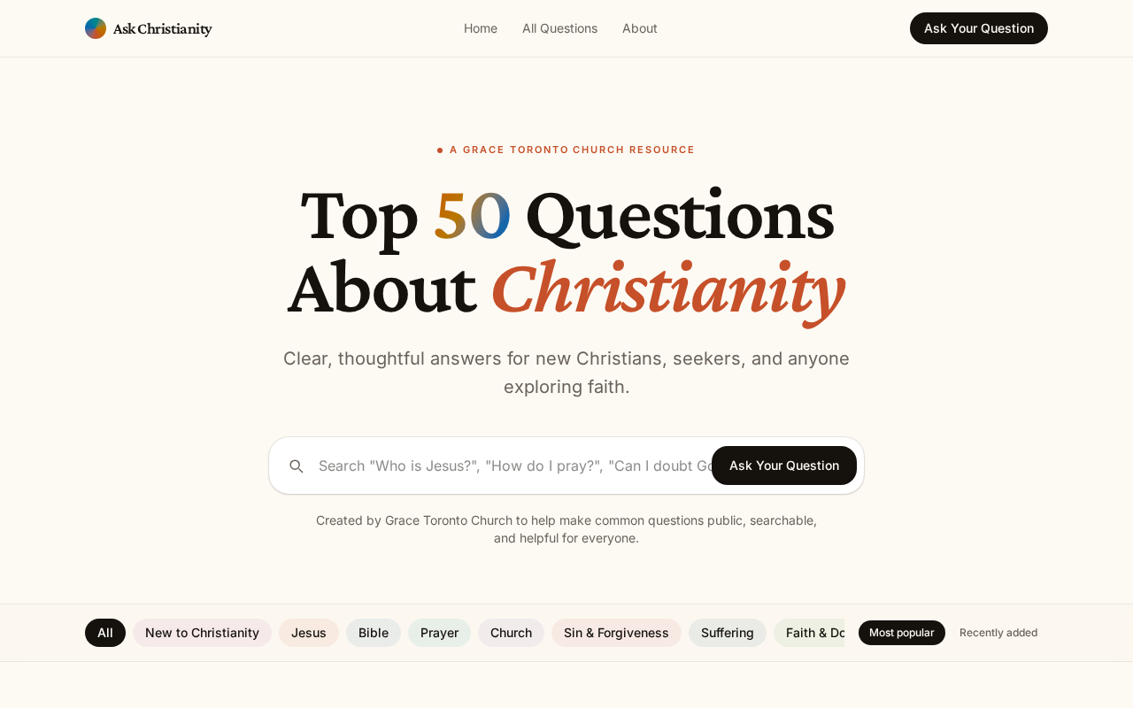 AskChristianity.com preview