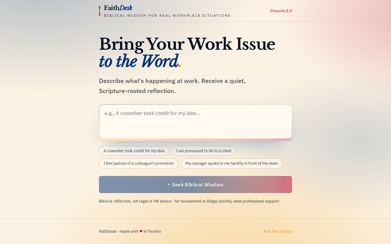 FaithDesk preview